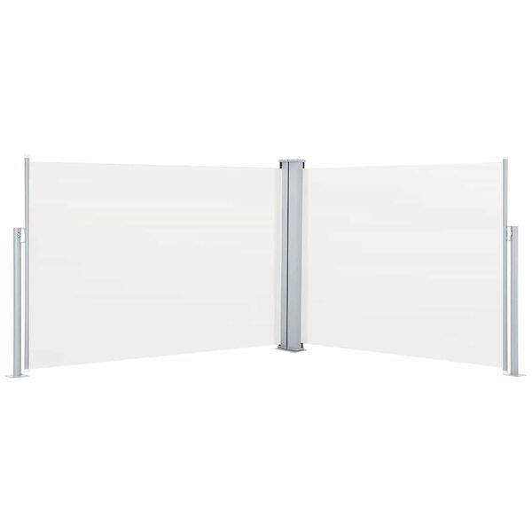 vidaXL sammenrullelig sidemarkise 120 x 1000 cm cremefarvet
