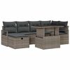 vidaXL Havesofa S&aelig;t 7 stk. Gr&aring; polyrattan