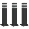 vidaXL udend&oslash;rs standerlamper 3 stk. 50 cm aluminium sort