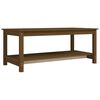 vidaXL sofabord 110x55x45 cm massivt fyrretr&aelig; gyldenbrun