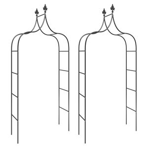 vidaXL havebuer 2 stk. 120x38x260 cm stål sort