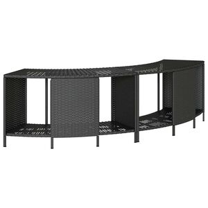 vidaXL opbevaringshylder til spabad 2 stk. polyrattan sort