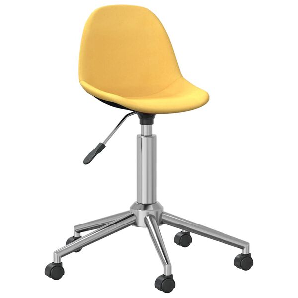 vidaXL drejelig kontorstol stof sennepsgul