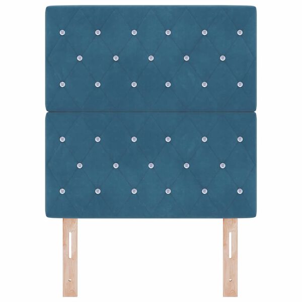 vidaXL Hovedgærde med hovedgærde Mørk blå 80 cm Faux læder