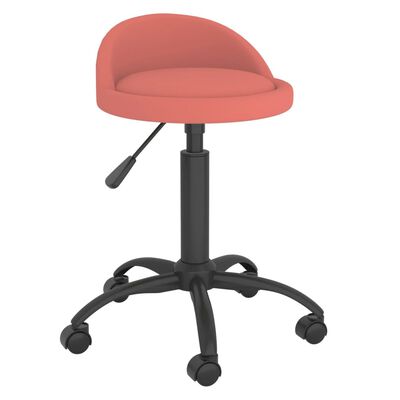 vidaXL arbejdsstol fløjl lyserød