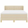 vidaXL Box spring seng med madras Creme 140 x 190 cm Stof