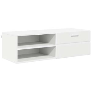 vidaXL Tr&aelig;skab 100,5 x 39 x 30 cm Hvid Konstrueret tr&aelig;
