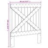 vidaXL sengegavl 90x104 cm massivt fyrretræ