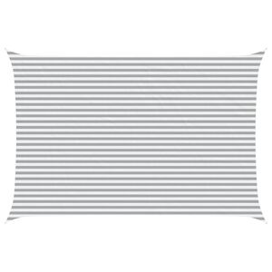 vidaXL Solskygge sejl Lys Gr&aring; og Hvid 6 x 4 m 100% polyester Oxford