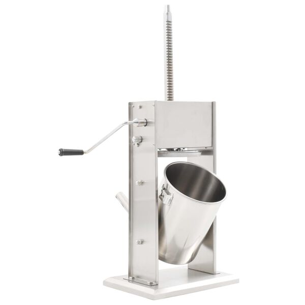 vidaXL manuel pølsestopper 10 l rustfrit stål sølvfarvet