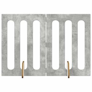 vidaXL Foldbar hundeg&aring;rd 2 pcs BetonGr&aring; 100,5 x 38 x 70 cm