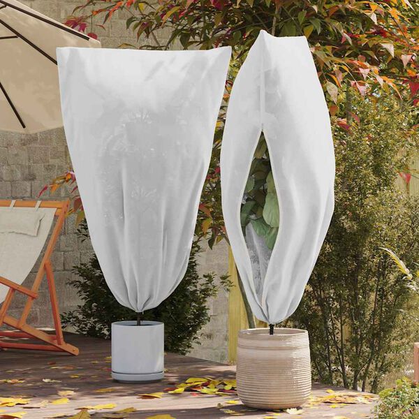 vidaXL Frostbeskyttelses Plantefleece Dække 5 pcs Hvid 1,55 x 1 m