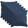 vidaXL Pudebetr&aelig;k 6 pcs HOUTEN Bl&aring; 45 x 45 cm Faux Linned