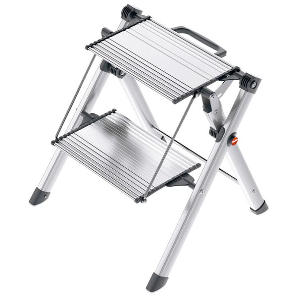 Hailo trappestige med 2 trin Mini Comfort 45 cm aluminium 4310-100