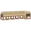 vidaXL Udend&oslash;rs sofagruppe med pude 6 pcs Naturlig og Beige Polyester