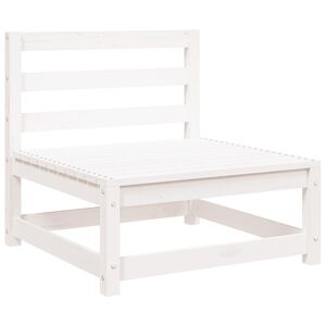 vidaXL sofamodul til havesofa 70x70x67 cm uden arml&aelig;n massivt fyr hvid