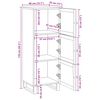 vidaXL Highboard med opbevaring Brun 90 x 33 x 75 cm Massivt mangotr&aelig;