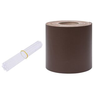 vidaXL privatlivsliste PVC 35x0,19 m brun