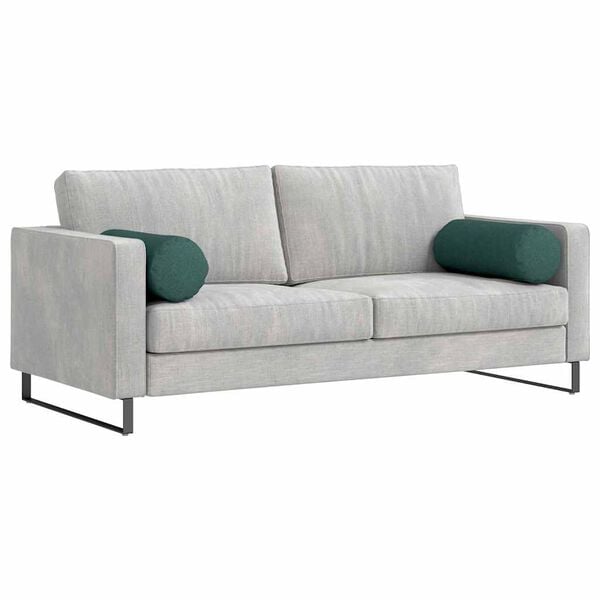 vidaXL Bolsterpuder 2 pcs M&oslash;rkegr&oslash;n &Oslash; 25 x 70 cm Stof