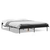 vidaXL sengestel 150x200 cm konstrueret tr&aelig; og metal sort
