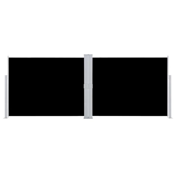 vidaXL sammenrullelig sidemarkise 140 x 1000 cm sort