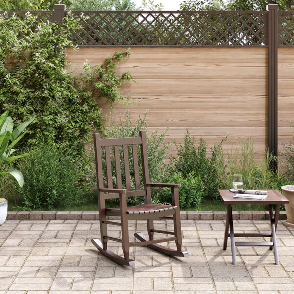 vidaXL gyngestol til b&oslash;rn massivt poppeltr&aelig; brun