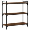 vidaXL bogreol 3 hylder 80x30x86 cm konstrueret tr&aelig; brun