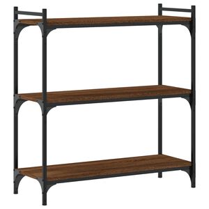 vidaXL bogreol 3 hylder 80x30x86 cm konstrueret tr&aelig; brun
