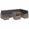 vidaXL Havesofa S&aelig;t 9 stk. Gr&aring; polyrattan