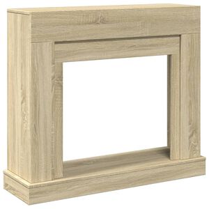 vidaXL forsats til pejs 100x30x87,5 cm konstrueret tr&aelig; sonoma-eg