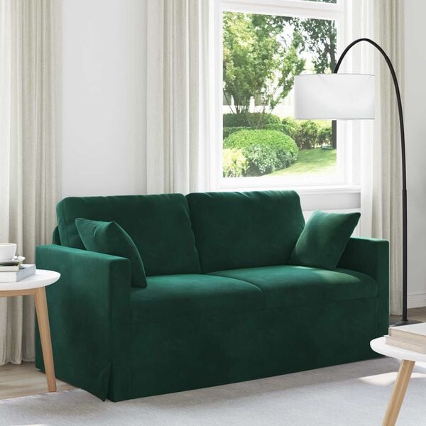 vidaXL Sofa M&oslash;rkegr&oslash;n