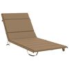 vidaXL Solseng Pude GEMERT 100% polyester Gr&aring;brun 200 x 80 x 3 cm