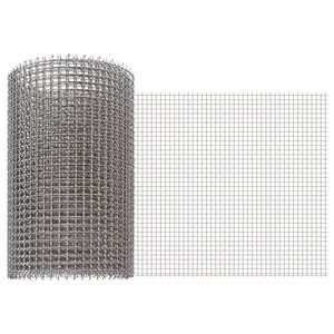 vidaXL Netsk&aelig;rm 20 x 200 cm 3 Mesh Rustfrit st&aring;l 201 S&oslash;lv