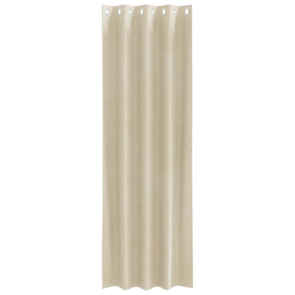 vidaXL M&oslash;rkl&aelig;gningsgardiner 2 pcs Creme 140 x 245 cm Fl&oslash;jl