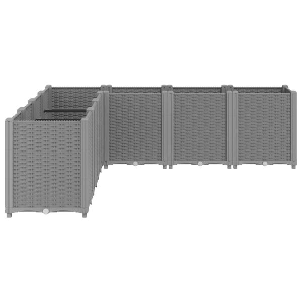 vidaXL plantekasse 160x160x53 cm PP lysegr&aring;