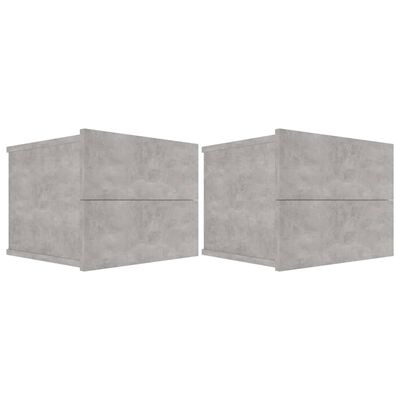vidaXL sengeskabe 2 stk. 40x30x30 cm spånplade betongrå