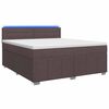 vidaXL Boxmadras med topmadras M&oslash;rk Brun 180 x 200 cm Stof
