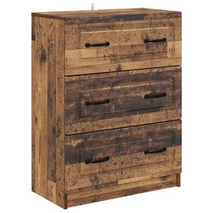 vidaXL Skuffeskab Gammelt tr&aelig; 66 x 34,5 x 87 cm Konstrueret tr&aelig;