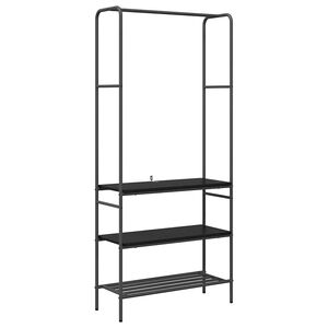 vidaXL T&oslash;jstativ Sort eg 77 x 30 x 171 cm Konstrueret tr&aelig;