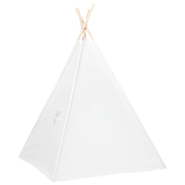 vidaXL tipi til b&oslash;rn 120x120x150 cm med b&aelig;repose polyester hvid