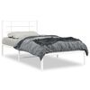 vidaXL sengeramme med sengegavl 107x203 cm metal hvid