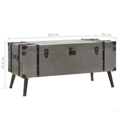 vidaXL sofabord MDF og aluminium 102 x 51 x 47,5 cm