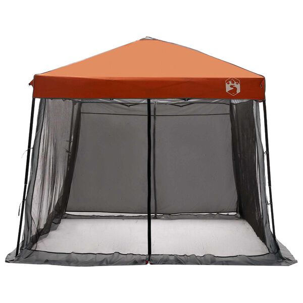 vidaXL Camping Telt S&aelig;t med tag 2 pcs Gr&aring; og orange Taffeta og Stof