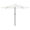 vidaXL haveparasol med st&aring;lstang 388x388x248 cm hvid