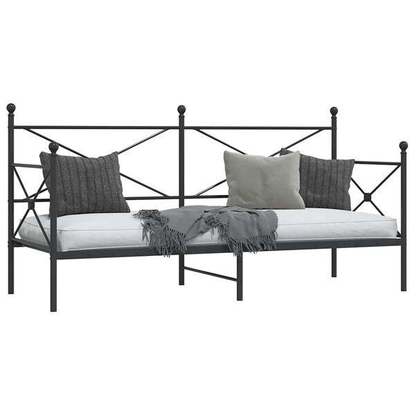 vidaXL daybed uden madras 75x190 cm st&aring;l sort