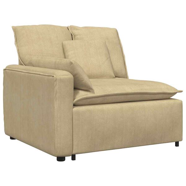 vidaXL modulopbygget sofaarml&aelig;nsendemodul med hynder 100 cm gr&oslash;n-gr&aring;