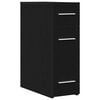 vidaXL Apoteker Skab 20 x 45,5 x 60 cm Konstrueret tr&aelig; Sort eg