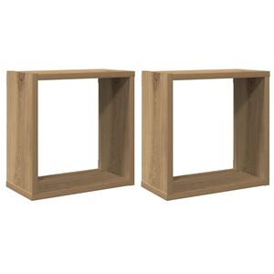 vidaXL v&aelig;ghylder 2 stk. 30x15x30 cm kubeformet konstrueret tr&aelig; kunsteg