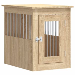 vidaXL hundebur 45x62x59 cm konstrueret tr&aelig; sonoma-eg