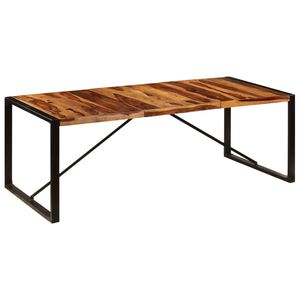 vidaXL spisebord i massivt akacietr&aelig; 220 x 100 x 75 cm